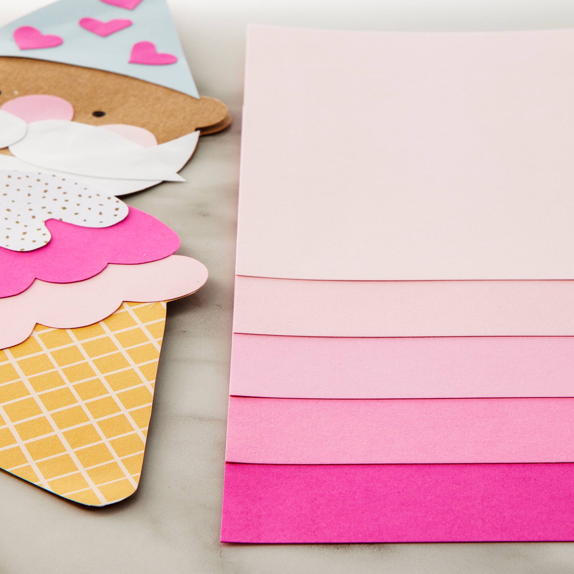 12 Packs: 100 ct. (1,200 total) Pink Buttons 6" x 6.5" Cardstock Paper by Recollections™